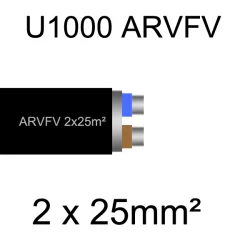 câble électrique armé aluminium ARVFV 2 conducteurs 25mm²