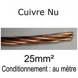 câble tresse cuivre nu 25mm²