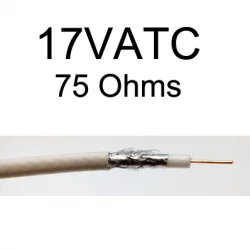 câble coaxial antenne 17VATC avec vue sur conducteurs cuivre et tresse de blindage