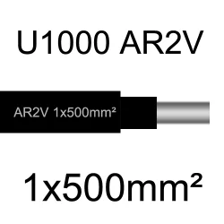 câble électrique aluminium AR2V 1x500mm2