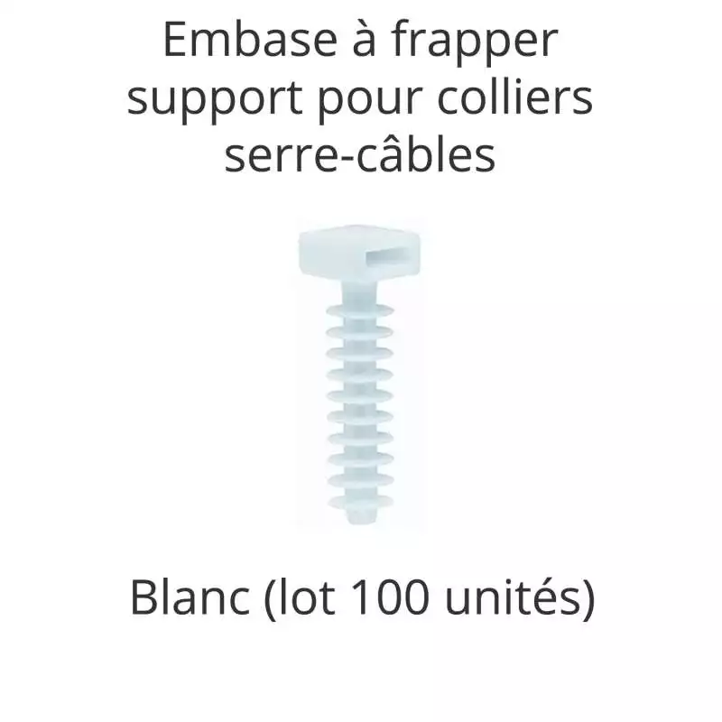 Embase support pour collier serre-câble