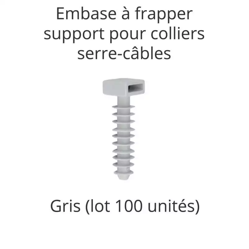 Embase support pour collier serre-câble