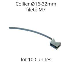 collier de fixation Ø16 à 32mm pour cable et conduit electrique montré ouvert