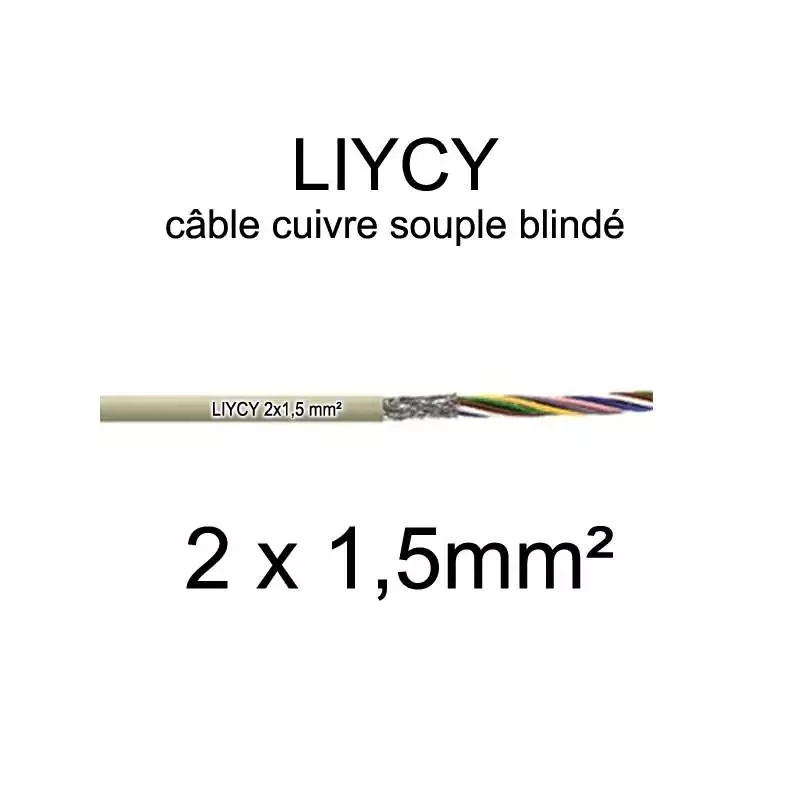 Câble électrique blindé LIYCY multiconducteurs