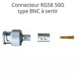 connecteur RG58 50Ω BNC à sertir