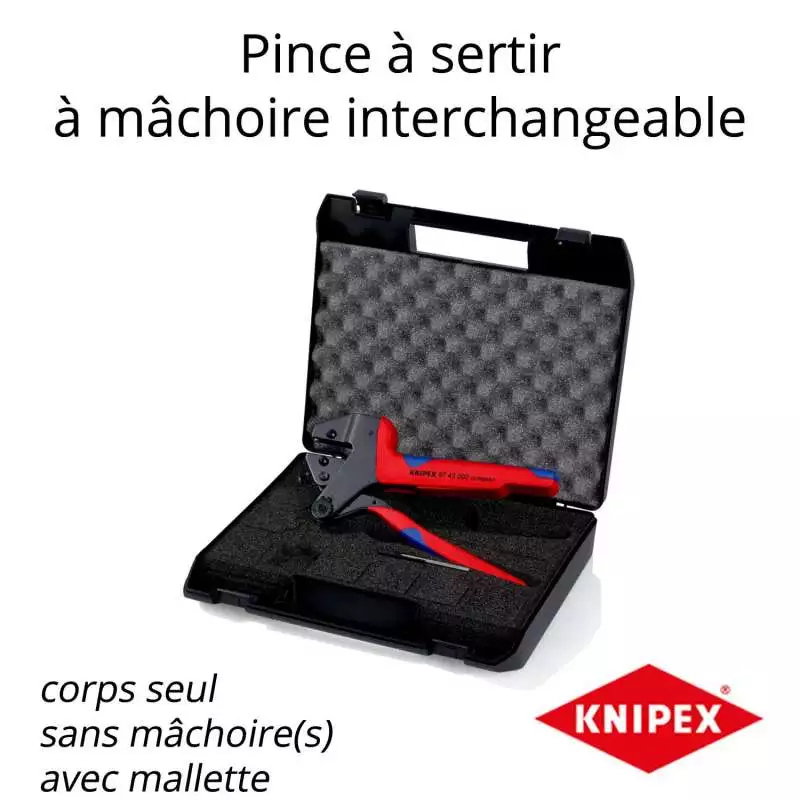 PINCE À SERTIR UNIVERSELLE KNIPEX + MORS ABS