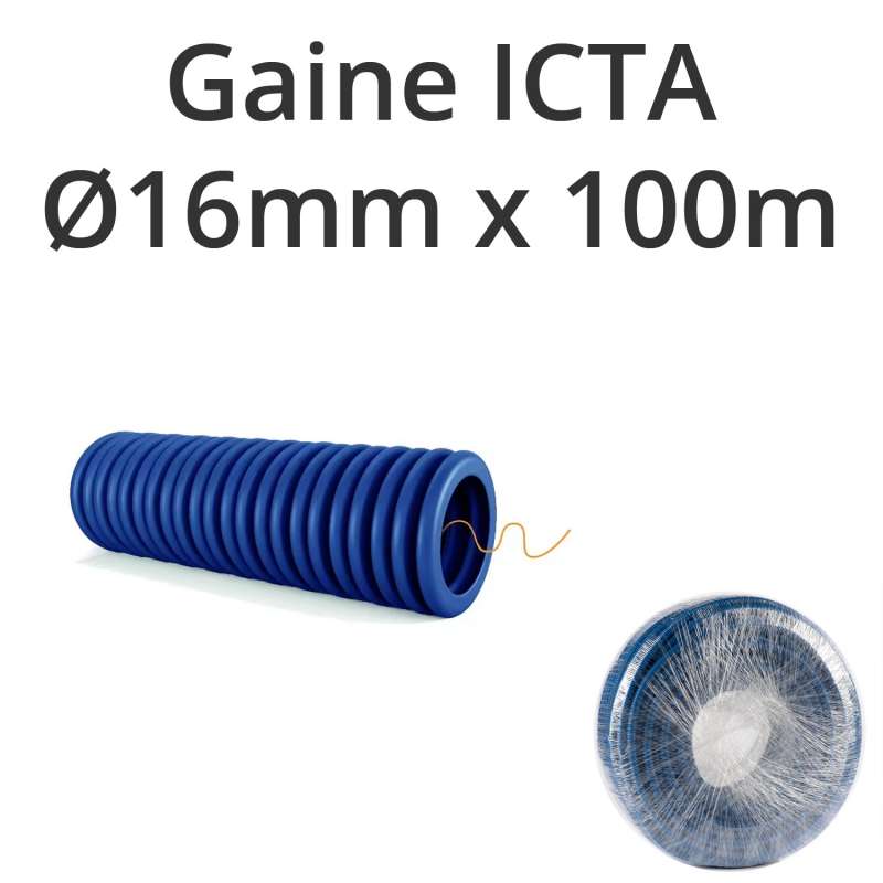 gaine ICTA diamètre 16mm couleur bleue