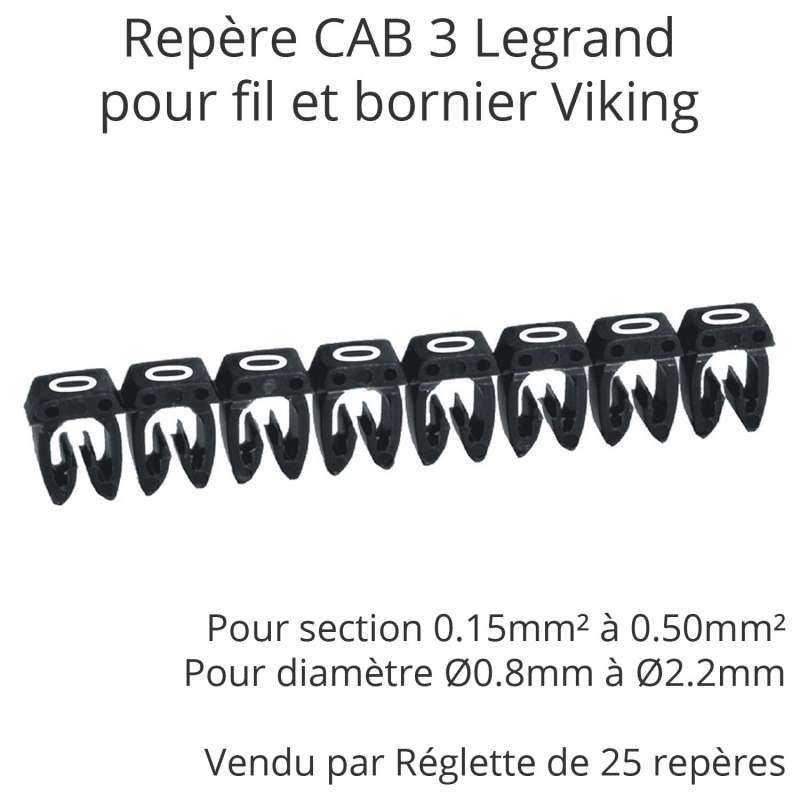 Lot De 180 Repères Numériques LEGRAND CAB 3 (1-2-3) - Pour Fils 4-6 Mm² - Neuf Sous Blister