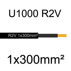 câble électrique cuivre U1000 R2V 1x300mm2