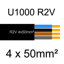 câble électrique cuivre U1000 R2V 4x50mm2