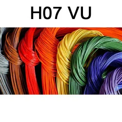 fil de câblage cuivre rigide H07VU 1.5mm² verte et jaune