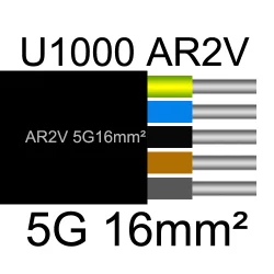 câble électrique aluminimum AR2V 5G16mm2